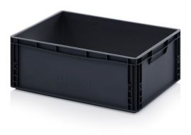 ESD stacking bin 60x40x22 cm, capacity 45 liters