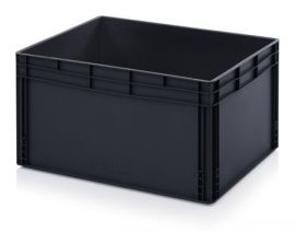 Conductive Plastic Totes, 80x60x42 cm, capacity 172 liters, NORAH Plastics