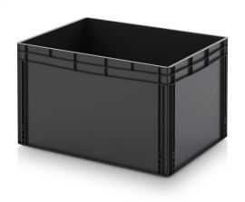 ESD Stacking Tote, Anti-static, 80x60x52cm, capacity 228 liters, NORAH Plastics