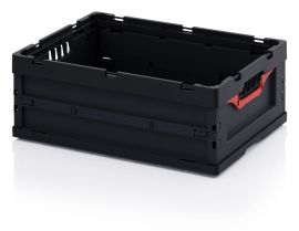 Folding esd bin 60x40x22cm, capacity 46 liters