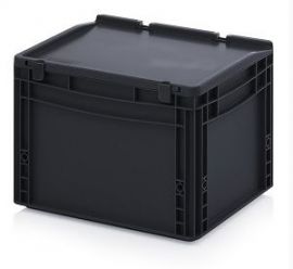 ESD Tote Box Insert Covers: Black, Conductive, Fits LB-DC3000-XL