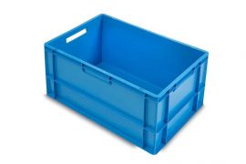 Stackable Totes, 60x40x32cm, Blue, PP, NORAH Plastics