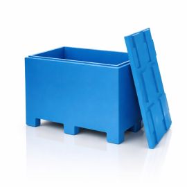 Insulated container incl. lid, 120x80x85cm, 9 feet, capacity 450 liters, NORAH Plastics