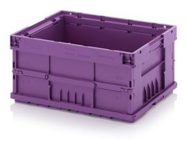 KLT Folding bin, 60x40x28cm, capacity 46 liters with composite bottom, NORAH Plastics