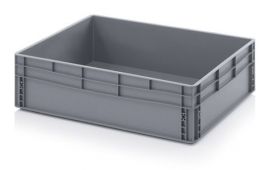 Stacking bin 80x60x22cm, capacity 87 litres, Grey, NORAH Plastics