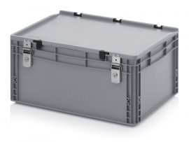 Stacking bin with lock, 60x40x28,5cm, capacity 56 litres