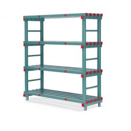 Plastic rack 120x40x182cm, with 4 shelves, NORAH Plastics