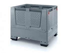 Foldable palletbox 120x100x100cm, 4 legs, capacity 900 liters, NORAH Plastics