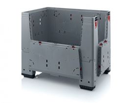 Folding Plastic Volume Containers, 120x80x100cm 4 legs, capacity 700 liters, NORAH Plastics