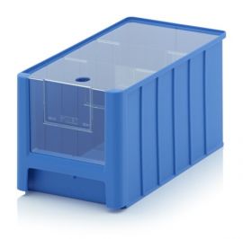Linbin 35x21x20cm, capacity 11,7 liters with 2 dividors and inset windows, NORAH Plastics