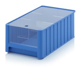 Easy access bins 50x31x20, capacity 25 liters with 2 dividors and dustcover, NORAH Plastics