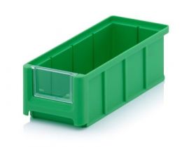 Linbin 21,5x10x7,5cm, capacity 1,08 liter with front, Green, NORAH Plastics
