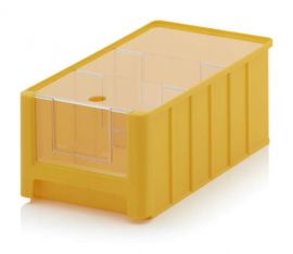 Linbin 35x21x15cm, capacity 8,6 liters with window, lid and 2 dividers, NORAH Plastics