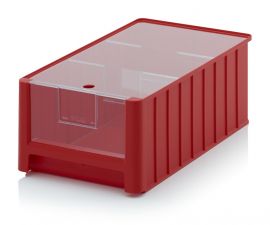 Linbin, Red, 50x31x20, capacity 25 liters with 2 dividors and dustcover, NORAH Plastics