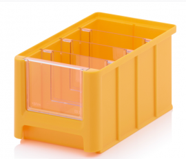 Linbin 22,5 x 15 x 12,5 cm, capacity 3,17 liters with 3 dividers and inset window