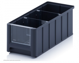Linbin 32,5x15x12,5 cm, capacity 4,5 liters with 2 dividers and inset window