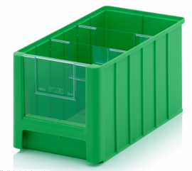 Linbin 35x21x20cm, capacity 11,7 liters with 2 dividors and inset windows