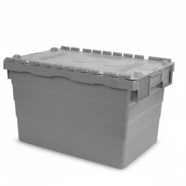 Reusable container with lid, gray MBD 6432, NORAH Plastics
