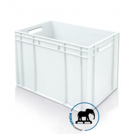 White stacking Bins, 60x40x41cm, 80 liters, NORAH Plastics