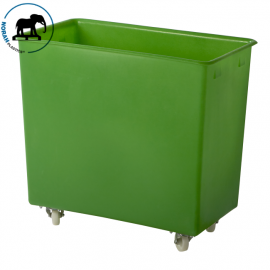 Wheeled Trolley Bin, Green, 227 Litres, NORAH Plastics