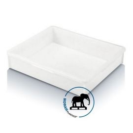 Stapelbak 52x45,5x11cm, inhoud 18 liter, HDPE, glad hygiënisch design, NORAH Plastics