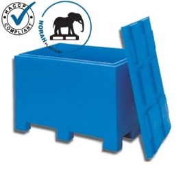 Insulated container incl. lid, 120x80x85cm, 9 feet, capacity 450 liters, NORAH Plastics