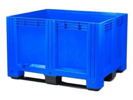 Palletbox 120x100x78cm, 3 skids, capacity 615 liters, NORAH Plastics