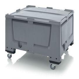 Bulk Boxes with Wheels and Lid, 120x100x93cm, 4 Wheels, NORAH Plastics