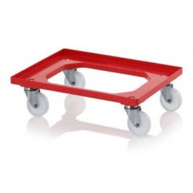 Plastic dollie with 4 stainless steel swivel castors and nylon wheels, NORAH Plastics