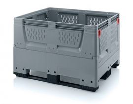 Foldable palletbox 120x100x79cm, 3 skids, capacity 670 liters, NORAH Plastics