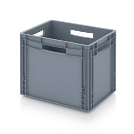 Stacking bin 40x30x32cm, capacity 30 litres, 4 open Handles, NORAH Plastics