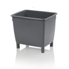 Kunststof volume container, 400 liter, Grijs, RE-HDPE, NORAH Plastics