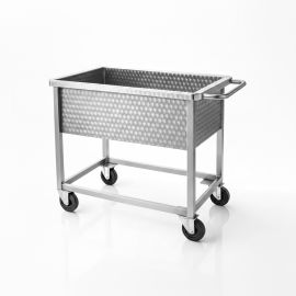 Stainless steel, box trolley, Vegetable washing Trolley, Working height, working height, capacity 160 liters, NORAH Inox