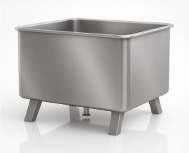 Stainless steel Bulk Container on legs, capacity 600 liters, NORAH INOX