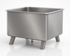 Bulk stainless steel container on legs, capacity 825 liters, NORAH INOX