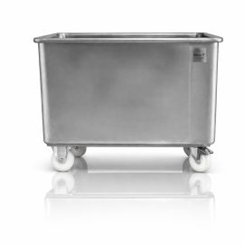 Stainless steel transport cart, capacity 400 liters, NORAH INOX