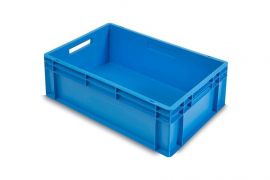 Blue Stackable bins, 60x40x22cm, capacity 45 litres, Eurosize, NORAH Plastics