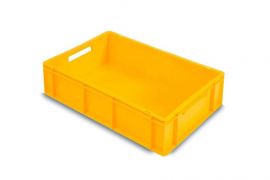 Yellow Stacking bin 60x40x17cm, capacity 33 litres, PP, NORAH Plastics