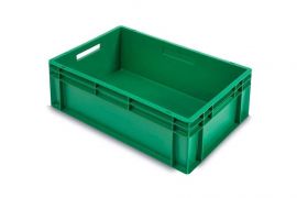Stacking bin 60x40x22cm, capacity 45 litres, green