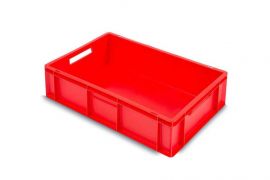 Red Stackable, Stackable Bins, 60x40x17cm, 33 liters, Closed made of plastic PP, NORAH Plastics