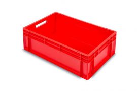 Red Stacking bin, 60x40x22cm, capacity 45 liters, NORAH Plastics