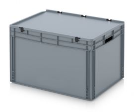 Stackable box with lid, 80x60x53cm, Capacity 228 liters, NORAH Plastics