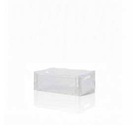 Euro stacking bin 40x30x12cm, capacity 10 litres, transparent, NORAH Plastics