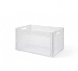 Clear stackable boxes, 600x400x320mm, Capacity 66 liters, NORAH Plastics