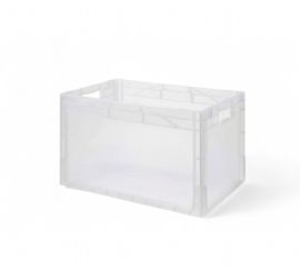 Clear stackable box, 600x400x420mm, Capacity 75 liters, NORAH Plastics