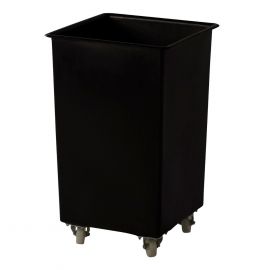 Plastic Transport Cart, 120 Liter, Black, NORAH Plastics