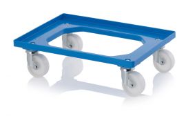 Plastic dollie with 4 swivel castors and nylon wheels, NORAH Plastics