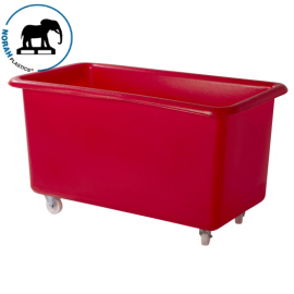 Plastic utility cart 141x78x79cm, capacity 450 litres, Red, NORAH Plastics