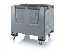 Foldable palletbox 120x100x114 cm, 4 wheels, capacity 900 liters, NORAH Plastics