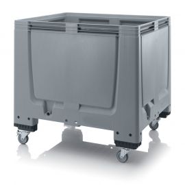 Wheeled Bulk Palletbox 120x100x114 cm, 4 wheels, capacity 900 liters, NORAH Plastics